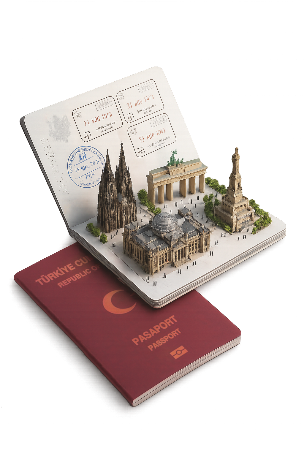 Türkiye Cumhuriyeti pasaportu ve Almanya'nın simge yapıları – ikamet ve vize hukuku